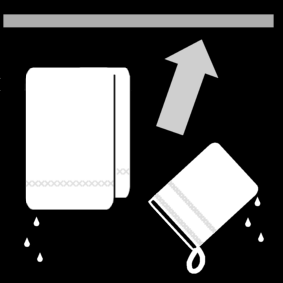 hang wet towel to dry